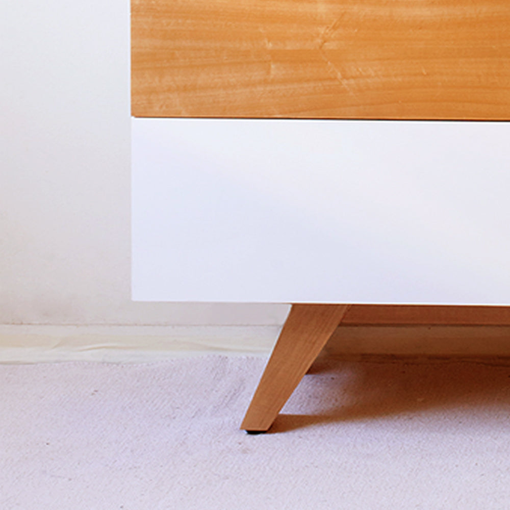 BUFFET SALAR MADERA Y BLANCO 140 cm