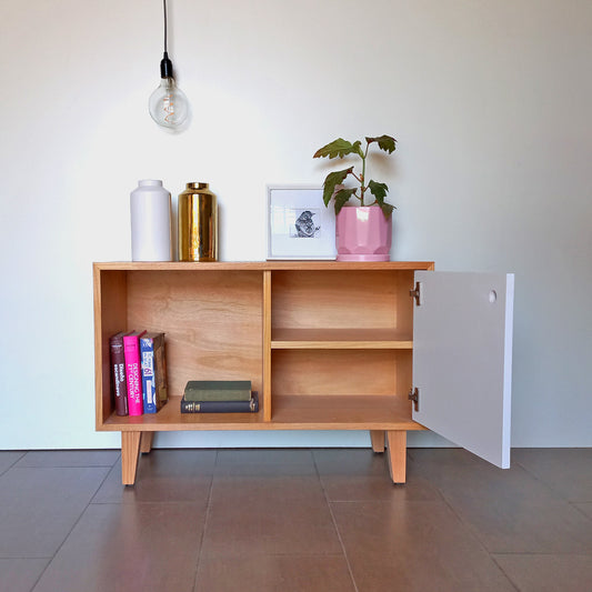 RACK/ARRIMO AUDIO JUNCAL MADERA Y BLANCO 90 cm