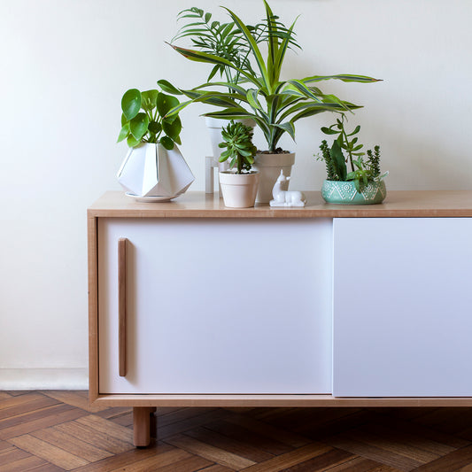 RACK NÓRDICA PUERTAS BLANCAS CORREDERAS 120 cm