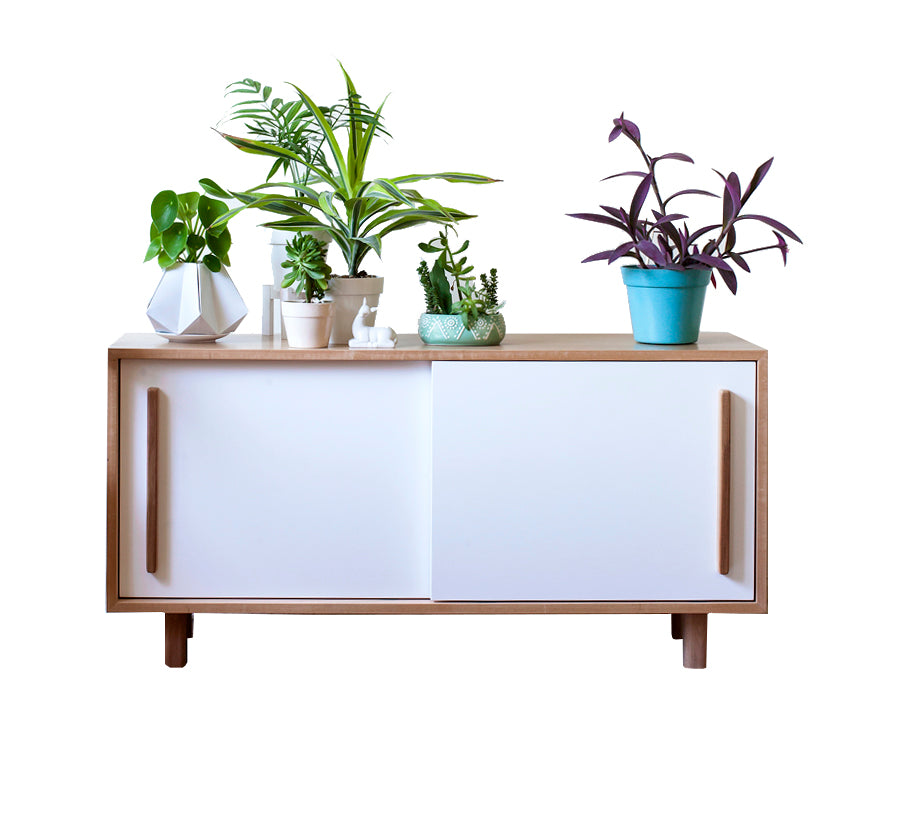 RACK NÓRDICA PUERTAS BLANCAS CORREDERAS 120 cm