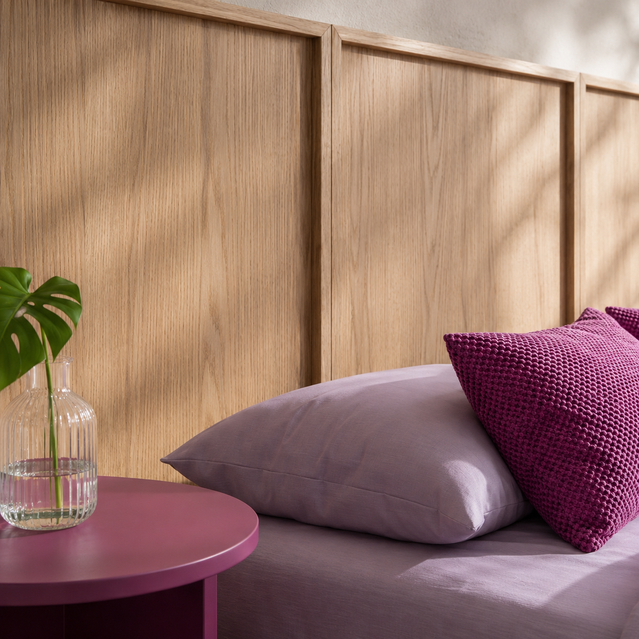 Respaldo de Cama Magnolia con Veladores de Color