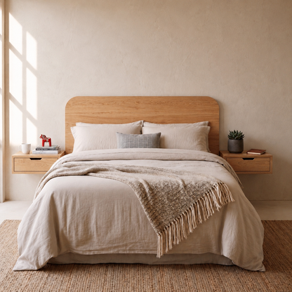 RESPALDO DE CAMA ATACAMA FLOTANTE MADERA
