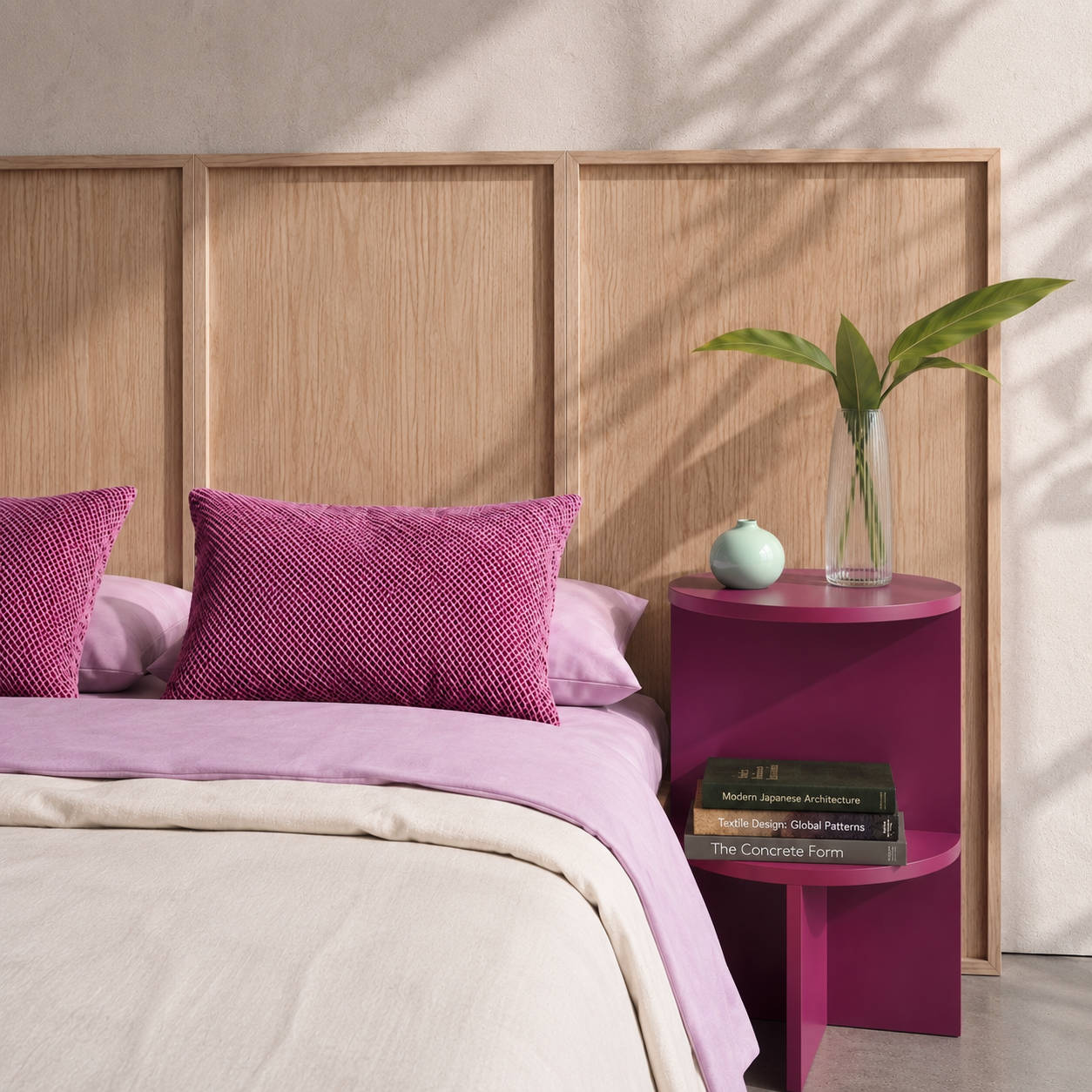 Respaldo de Cama Magnolia con Veladores de Color
