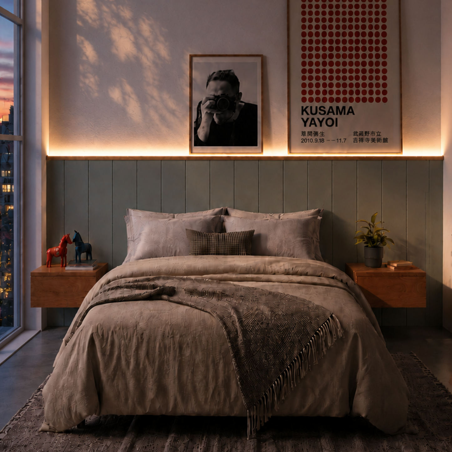 Respaldo de Cama Agave con Veladores