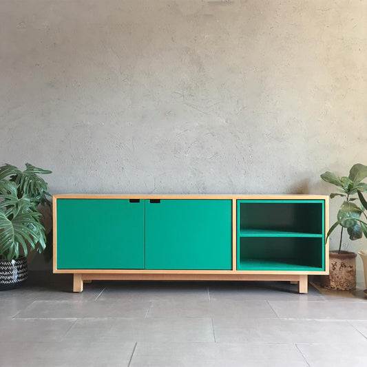 RACK TV/ AUDIO BOLDO MADERA VERDE 150 cm