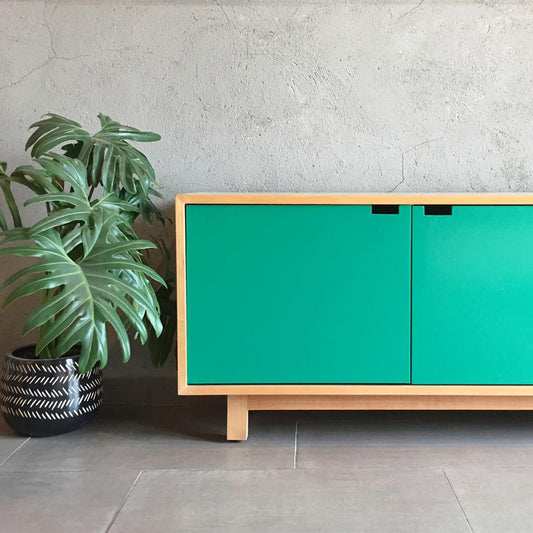RACK TV/ AUDIO BOLDO MADERA VERDE 150 cm