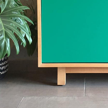 Rack Tv / Audio Boldo Madera y Verde 150 cm