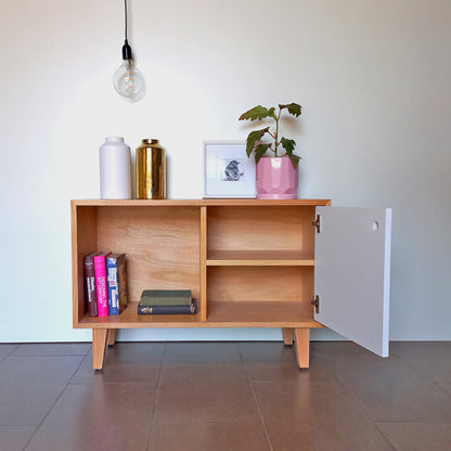 RACK/ARRIMO AUDIO JUNCAL MADERA Y BLANCO 90 cm