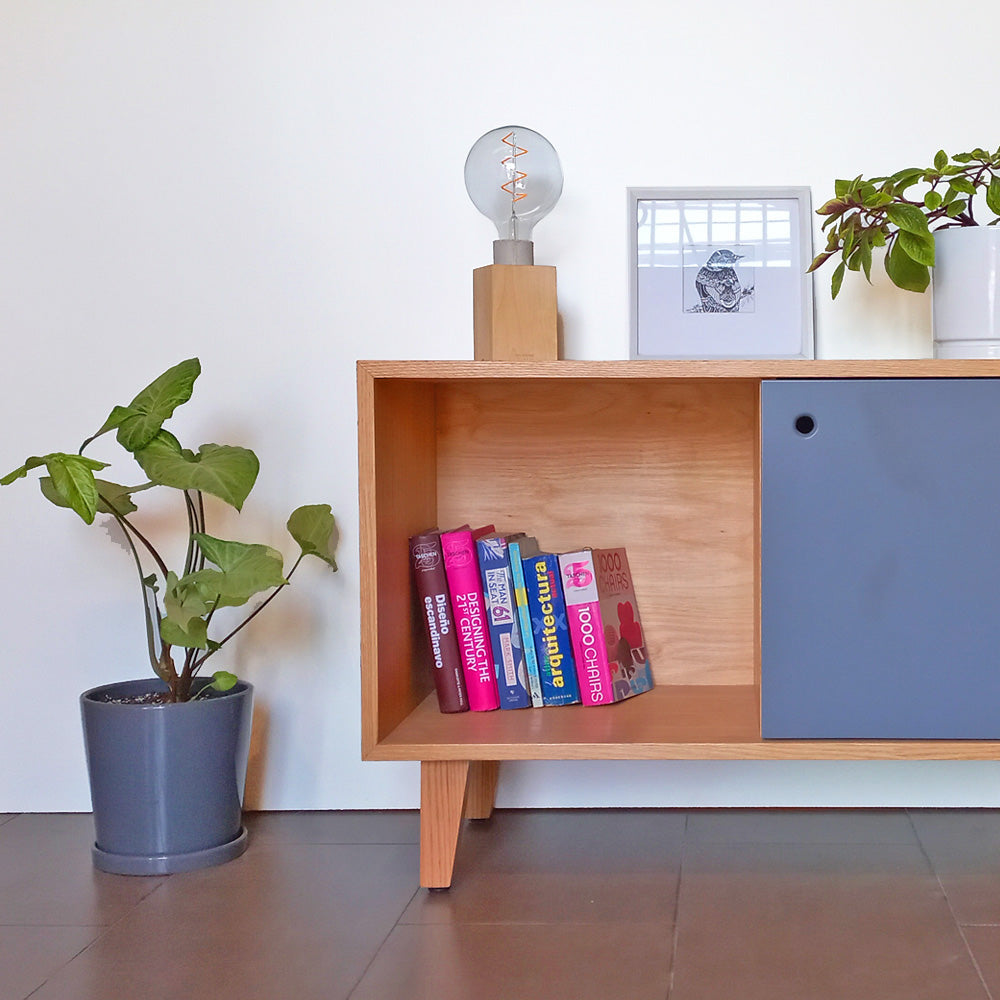 RACK/ARRIMO AUDIO JUNCAL MADERA Y GRIS 90 cm