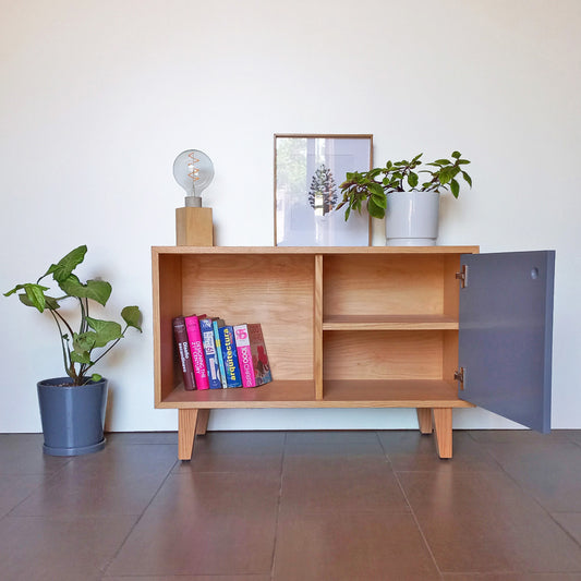 RACK/ARRIMO AUDIO JUNCAL MADERA Y GRIS 90 cm