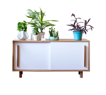 RACK NÓRDICA PUERTAS BLANCAS CORREDERAS 120 cm