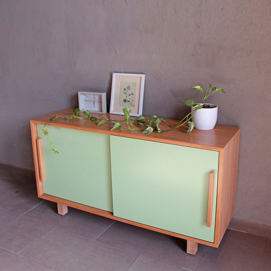 RACK NÓRDICA PUERTAS VERDES CORREDERAS 120 cm