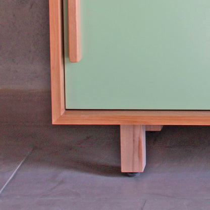 RACK NÓRDICA PUERTAS VERDES CORREDERAS 120 cm